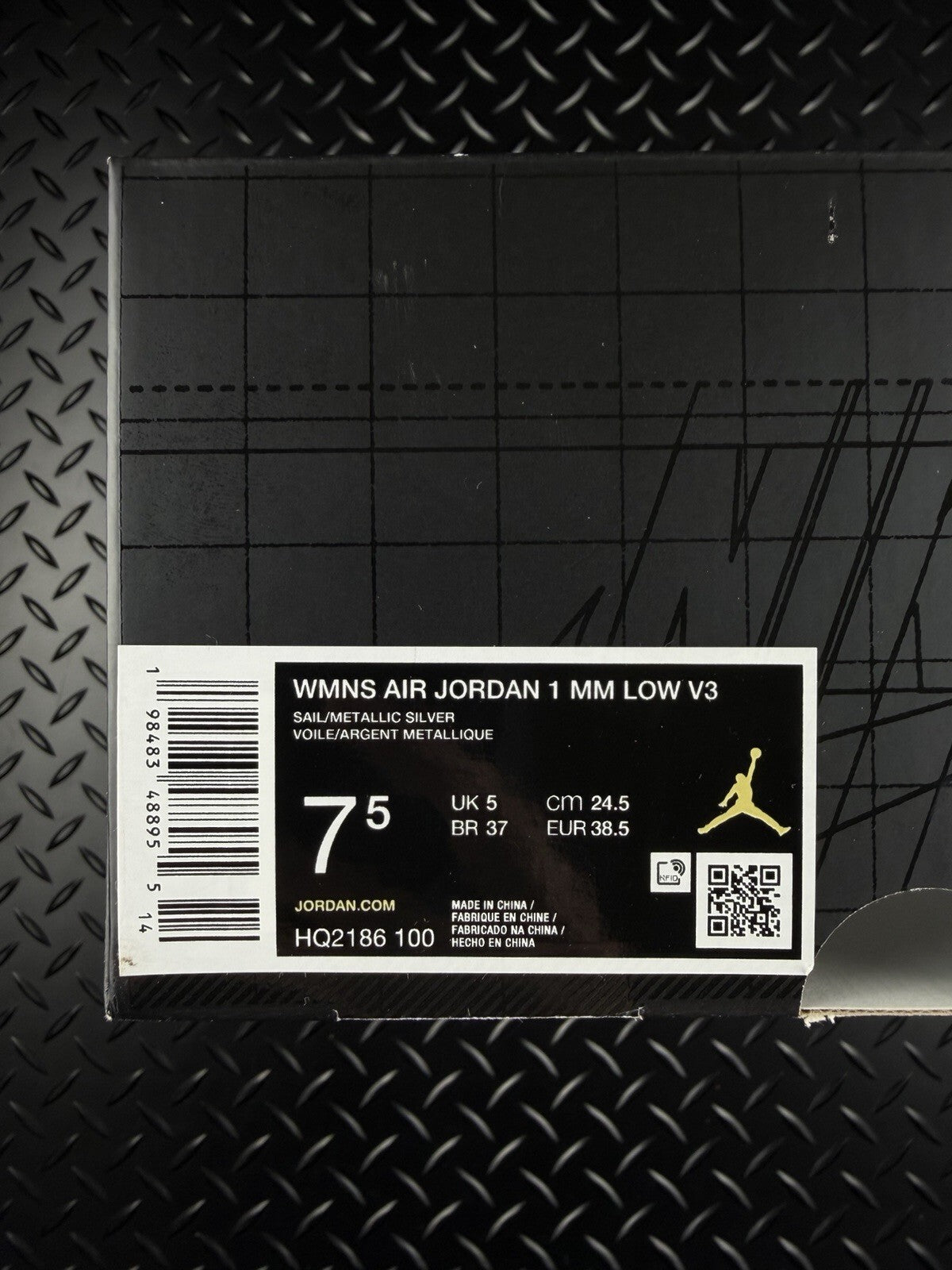 Nike Air Jordan 1 Low V3 ‘Metallic Silver’ Brand New 100% Authentic WMNS UK 5