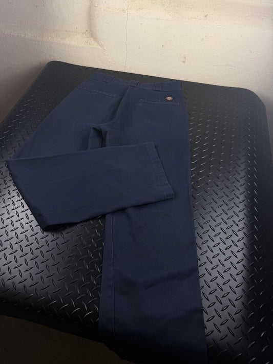 Dickies Vintage 874 Original Fit Carpenter Trousers 30x32 Navy Blue