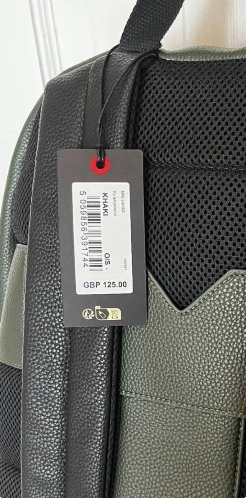 Ted Baker London Dark Green Leather £125RRP Backpack Rucksack Bag New with Tags
