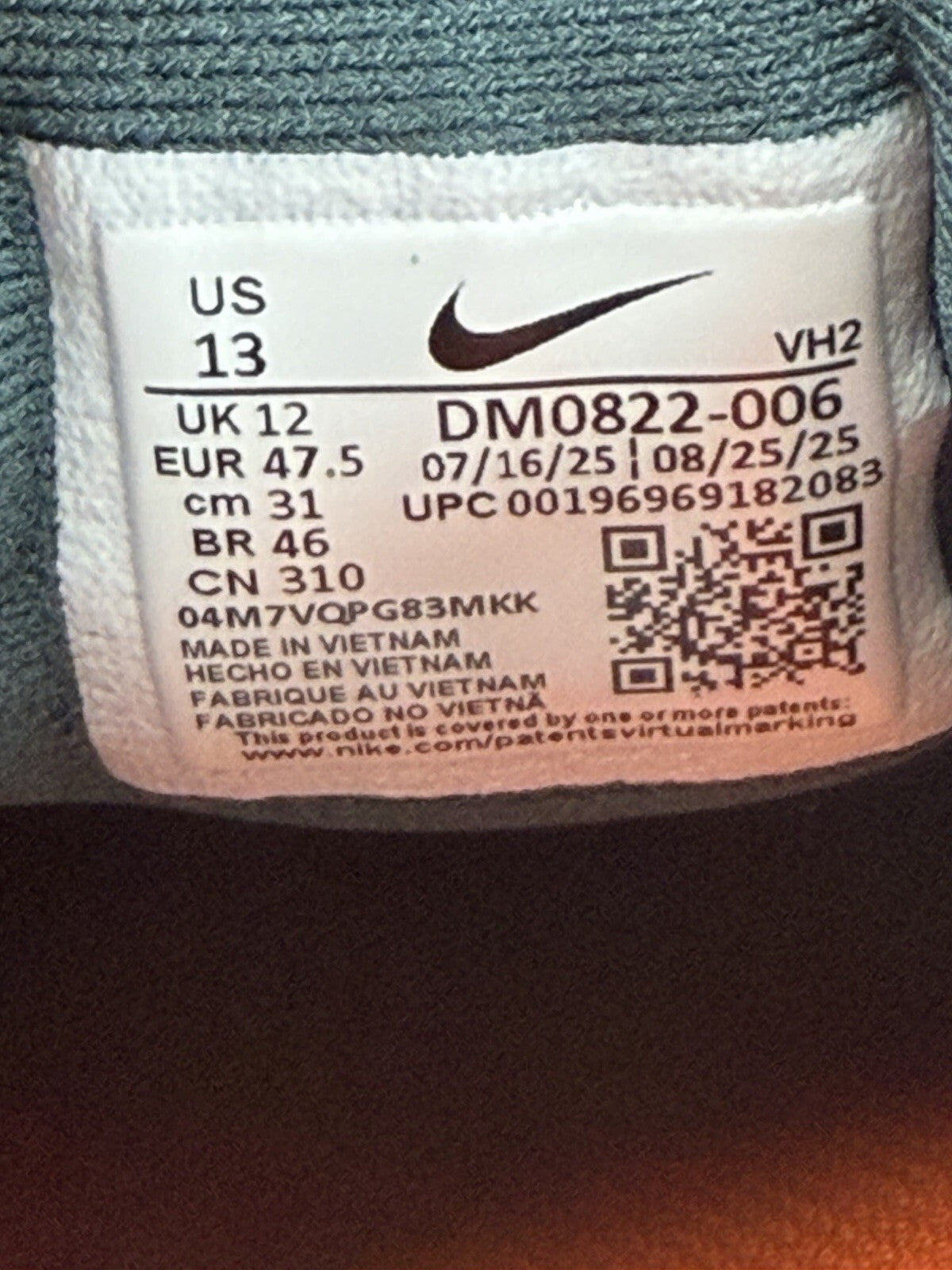 Nike Juniper Trail 2 Running Trainers ‘Black Teal’ Brand New Men’s Size UK 12