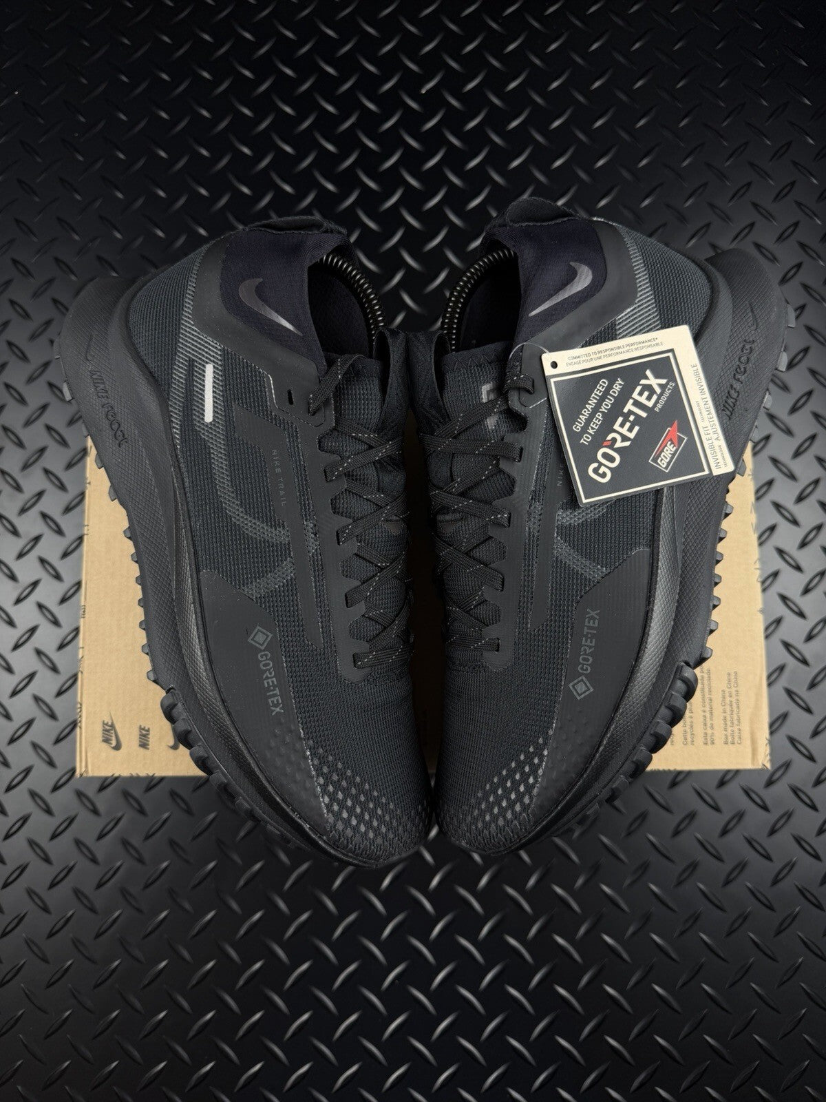 Nike Trail 5 Gore-Tex ‘Triple Black’ Running Trainers Brand New Women's Size UK 5.5