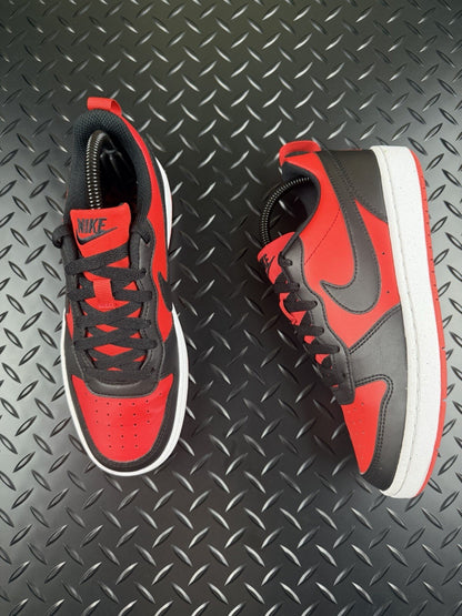 Nike Court Vision Low ‘Crimson Red Obsidian Black’ 100% Authentic GS Size UK 5
