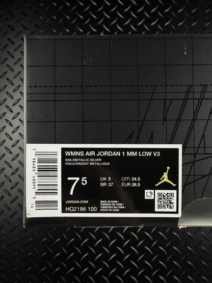 Nike Air Jordan 1 Low V3 ‘Metallic Silver’ Brand New 100% Authentic WMNS UK 5