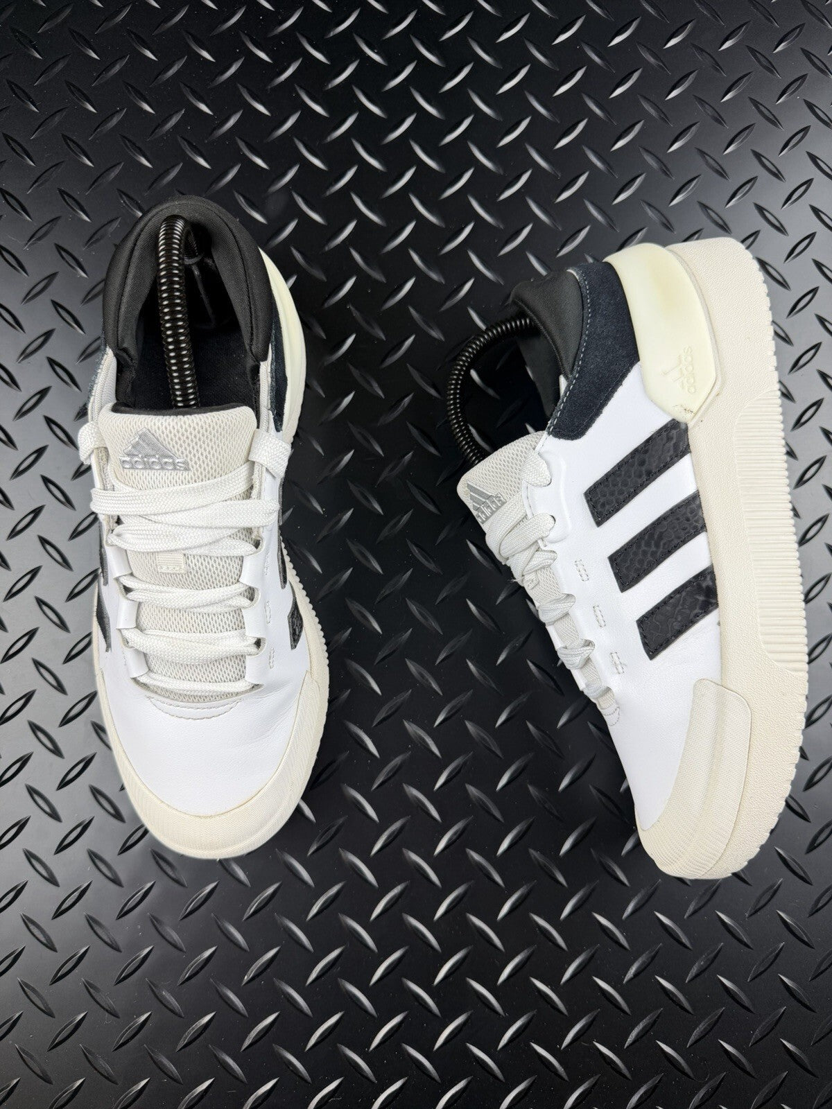 Adidas Black White Base Trainers Size UK 5