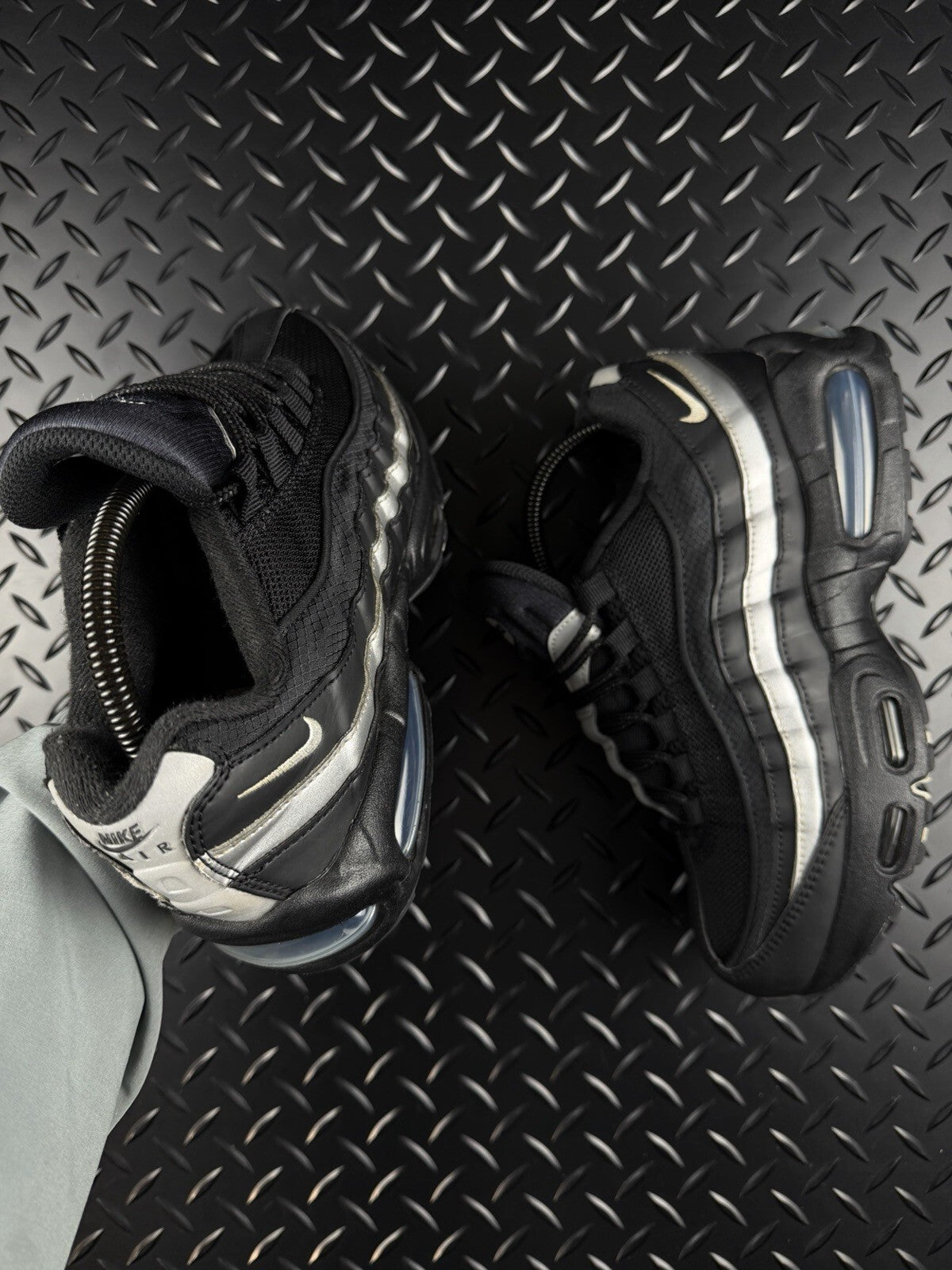 Nike Air Max 95 OG Big Bubble ‘Black Metallic Sliver’ 100% Authentic Size UK 5.5