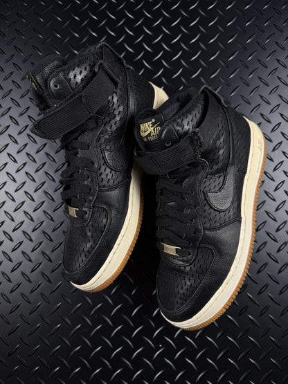 Nike Air Force 1 High OG Black Leather Gum 100% Authentic Size UK 6