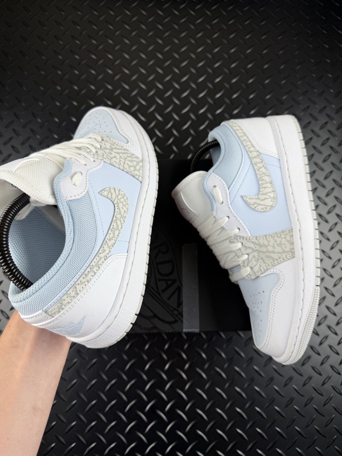 Nike Air Jordan 1 Low ‘Blue Tint Sail White’ 100% Authentic Women’s UK 6 Boxed