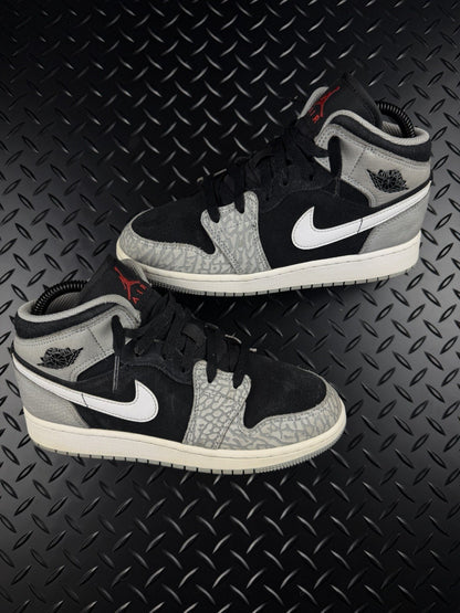 Nike Air Jordan 1 Mid ‘Smoke Grey Black’ 100% Authentic GS Size UK 4