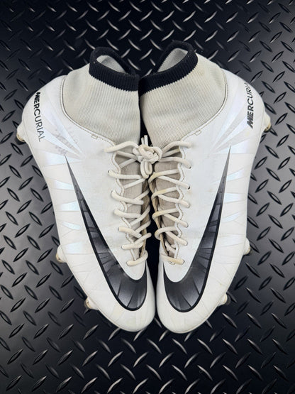 Nike Club Mercurial Superfly CR7 Soft Ground Pearl White Size UK 7