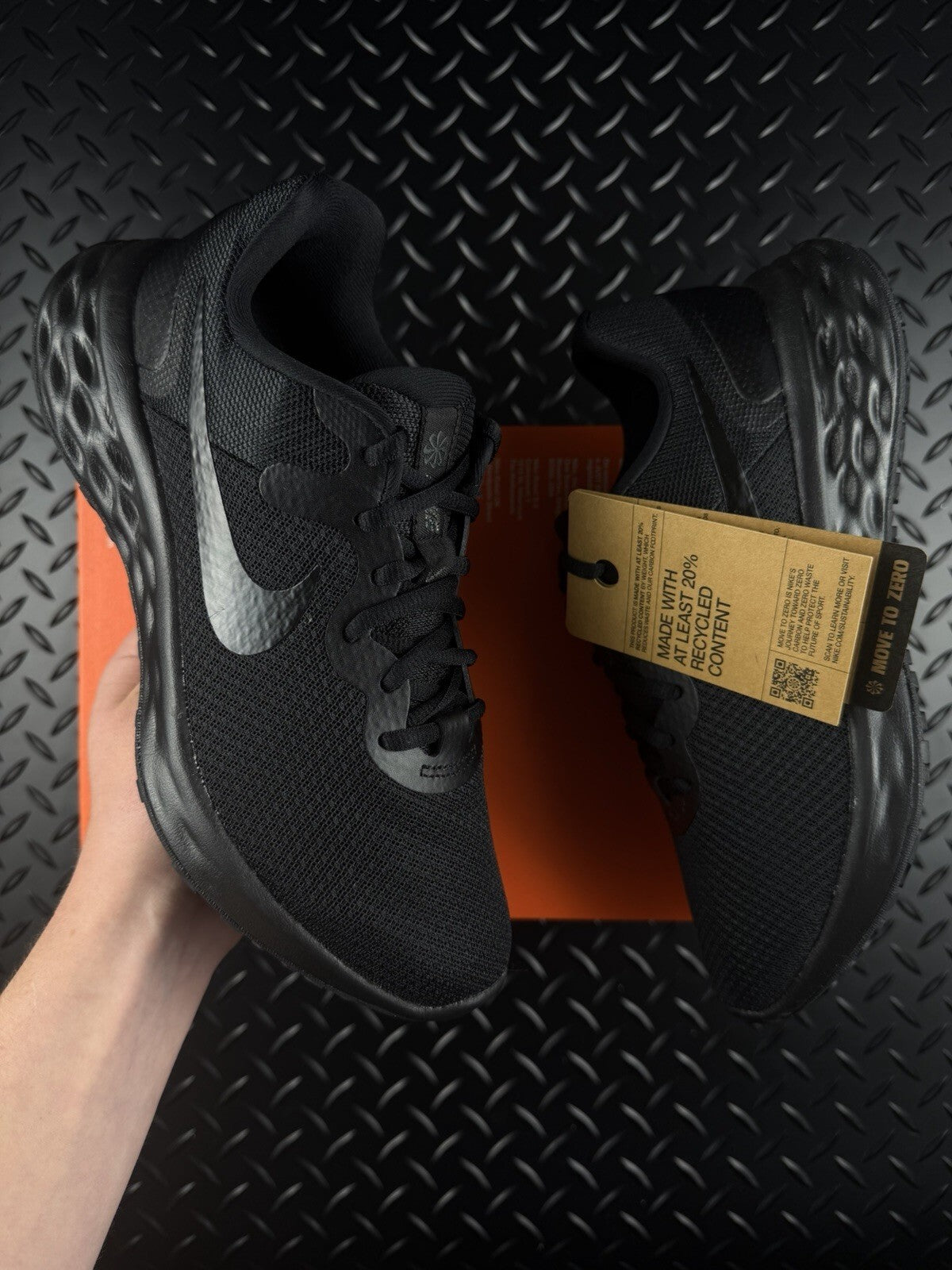 Nike Revolution 6 NN Lifestyle/Running Trainers ‘Triple Black’ WMNS Size UK 6.5