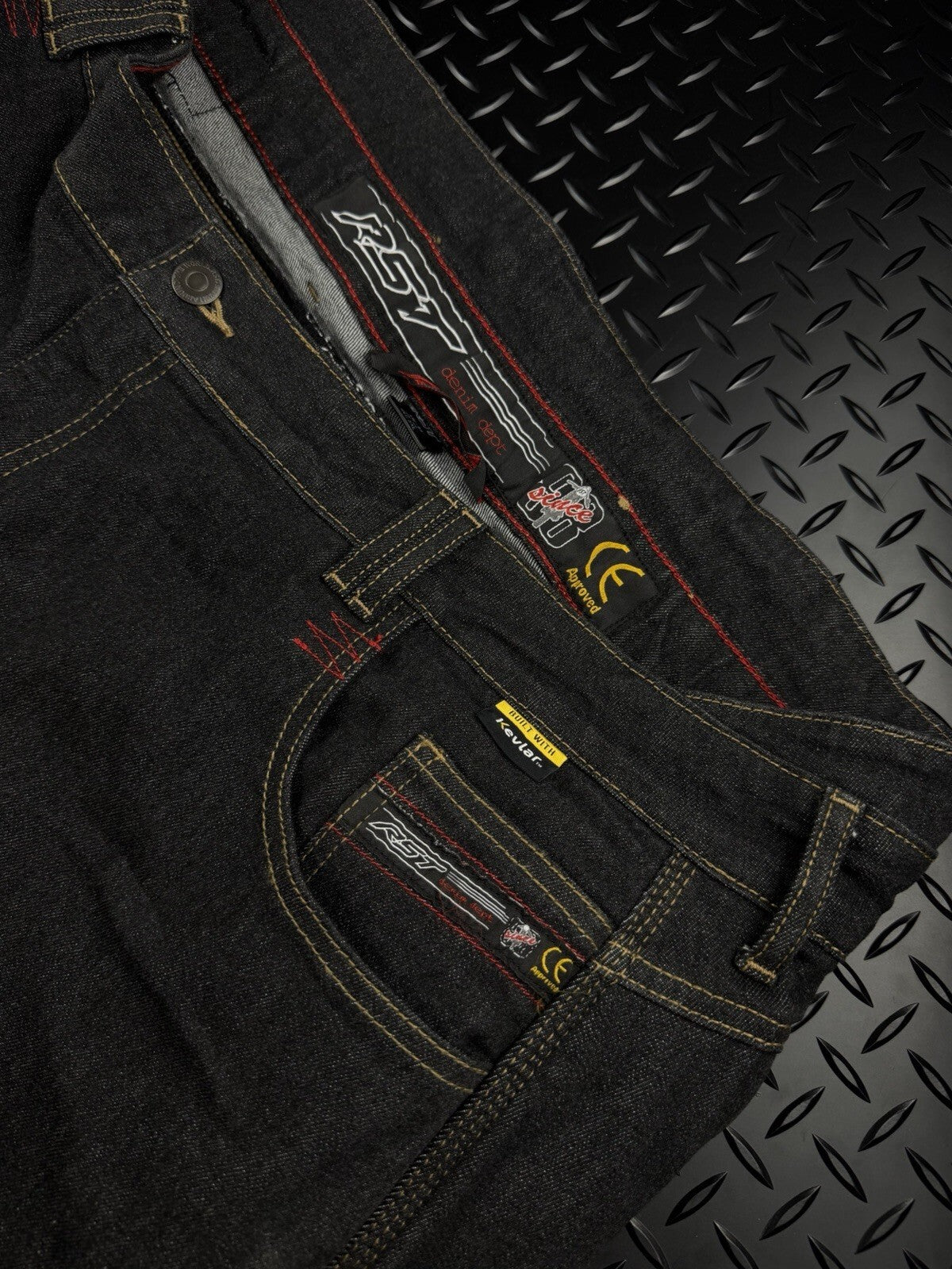 RST Motorbike Trousers Denim Dept Cordura Fabric ‘Made With Kevlar’ Mens Size 44