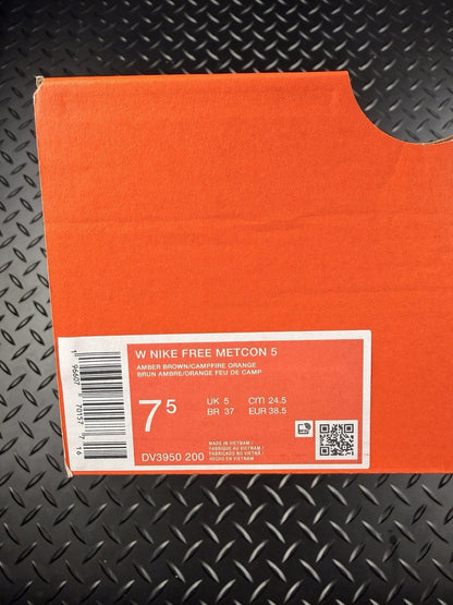 Nike Free Metcon 5 Hyperlift Gym Trainers ‘Amber Brown’ Brand New WMNS UK 5