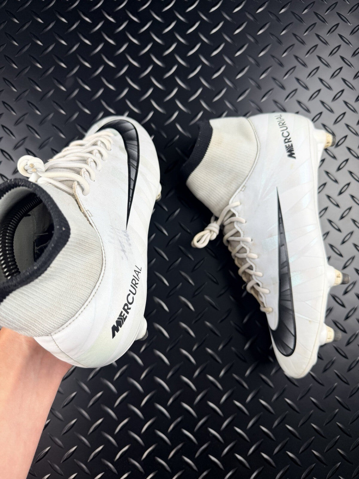 Nike Club Mercurial Superfly CR7 Soft Ground Pearl White Size UK 7