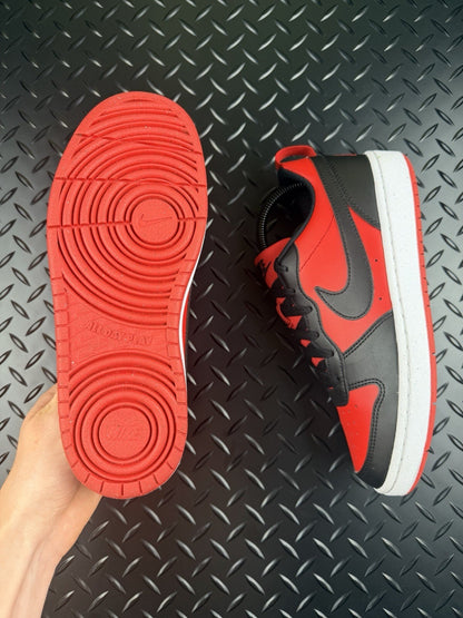 Nike Court Vision Low ‘Crimson Red Obsidian Black’ 100% Authentic GS Size UK 5