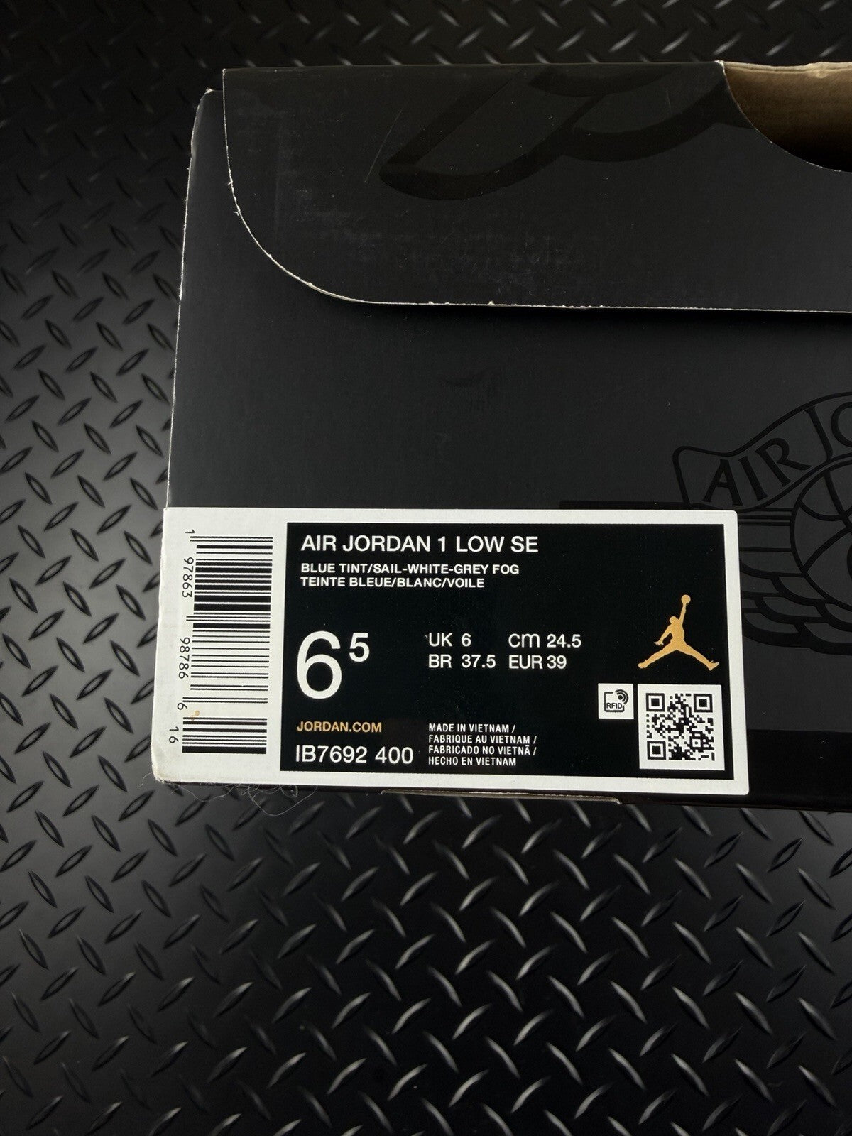 Nike Air Jordan 1 Low ‘Blue Tint Sail White’ 100% Authentic Women’s UK 6 Boxed