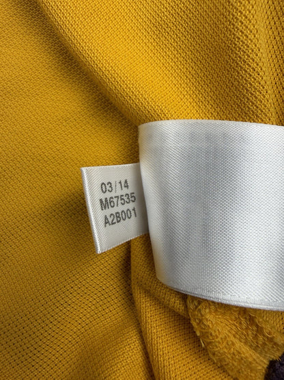 Vintage Adidas Clima Lite 365 Cotton Polo Shirt ‘Yellow + Red’ Size XL