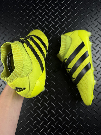 adidas Predator 18+ FG Solar Yellow / Core Black 2018 Prime Knit Men’s UK 8.5