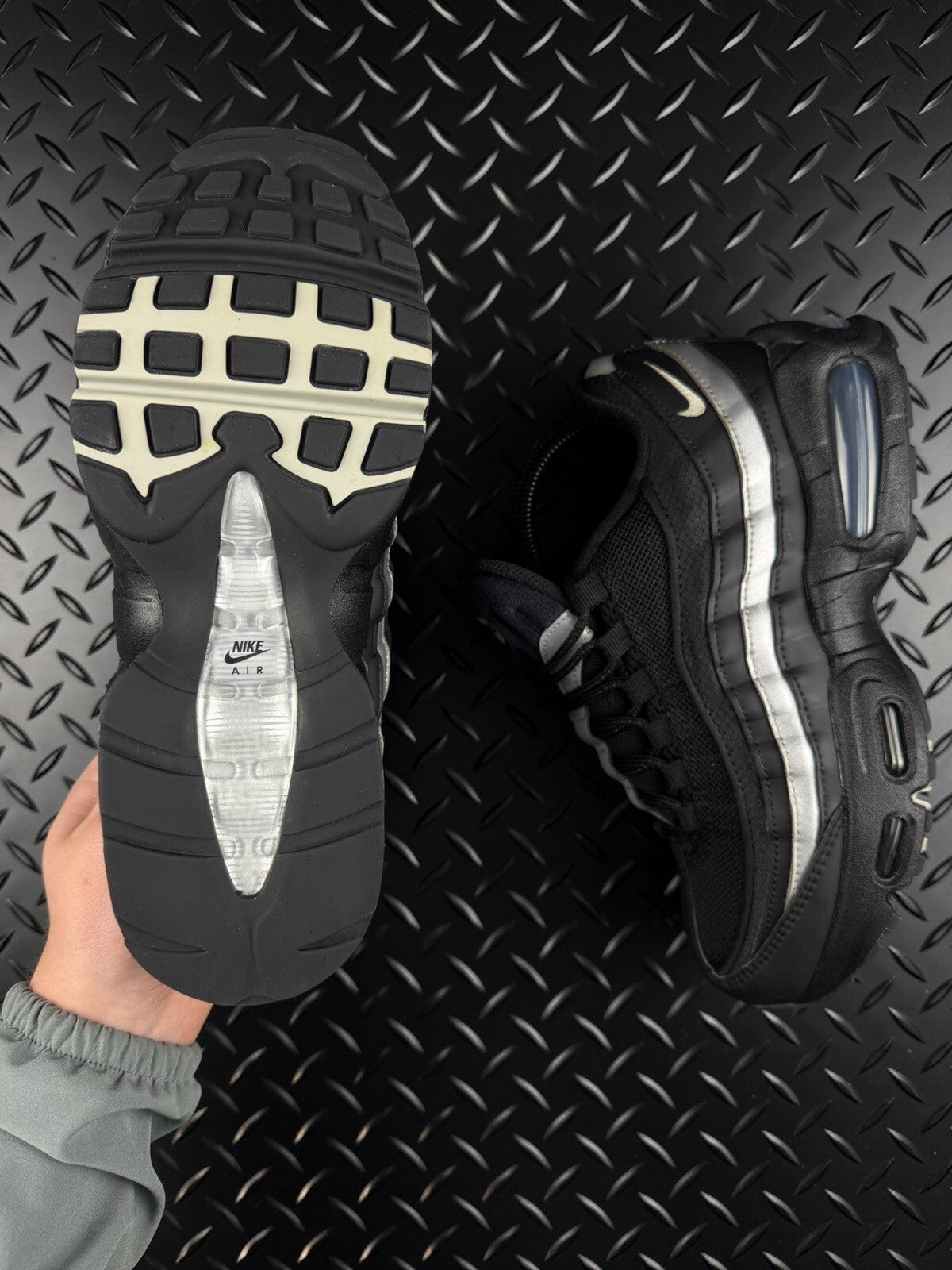 Nike Air Max 95 OG Big Bubble ‘Black Metallic Sliver’ 100% Authentic Size UK 5.5