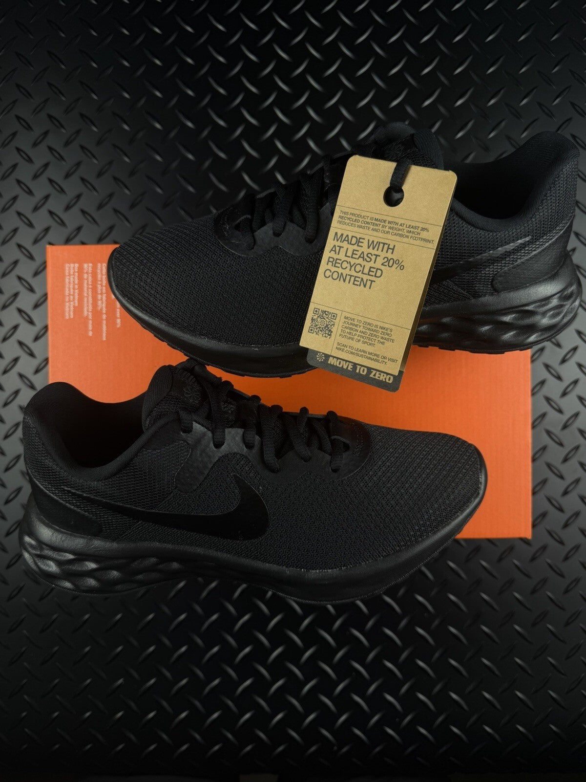 Nike Revolution 6 NN Lifestyle/Running Trainers ‘Triple Black’ WMNS Size UK 5.5
