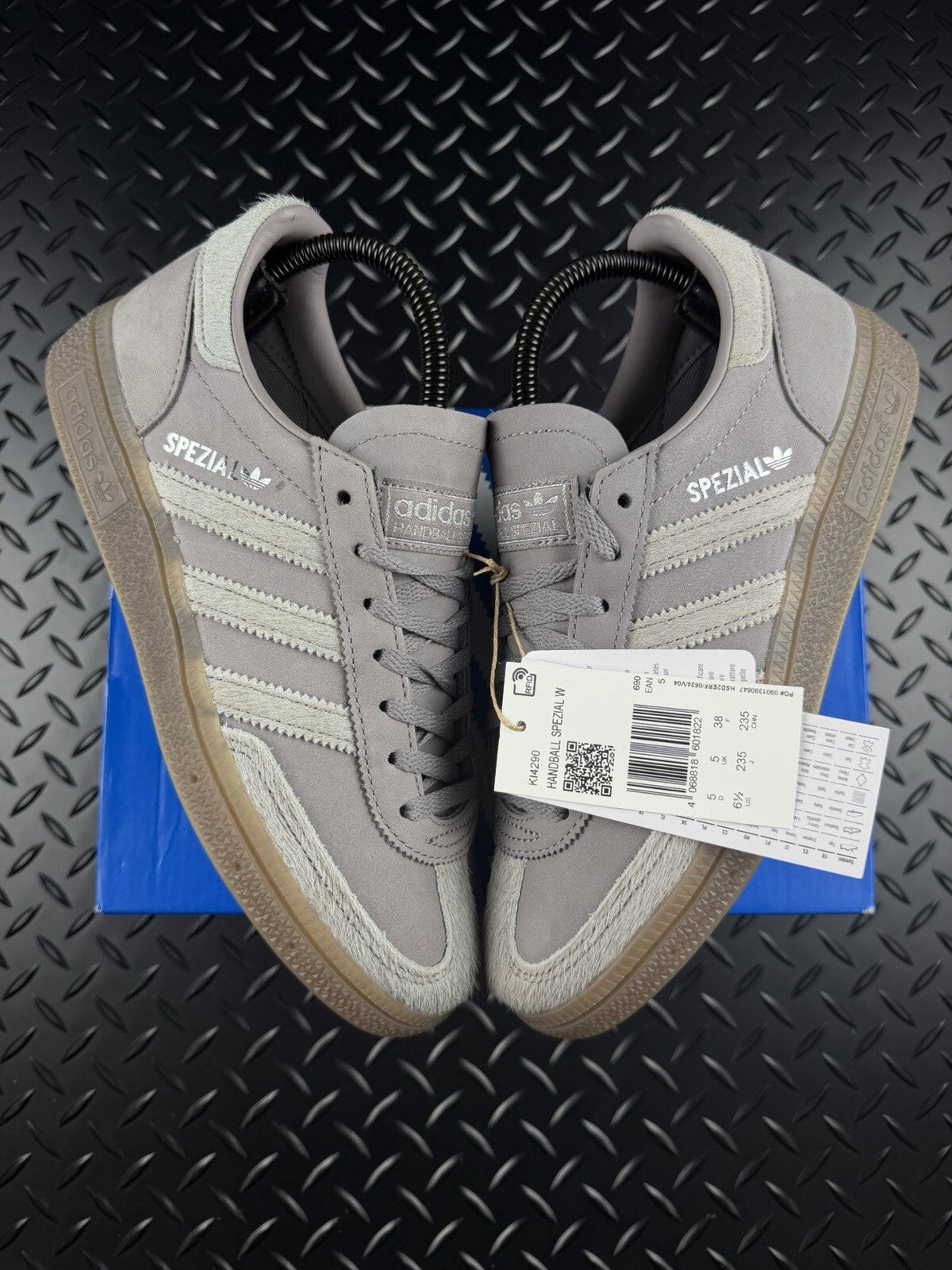 Adidas Handball Spezial ‘Pony Hair’ KI4290 Grey Gum Brand New Full Box WMNS UK 5