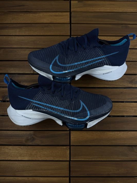 Nike Next% Pegasus Running Trainers £165 RRP Blue White Flyknit Authentic UK 11
