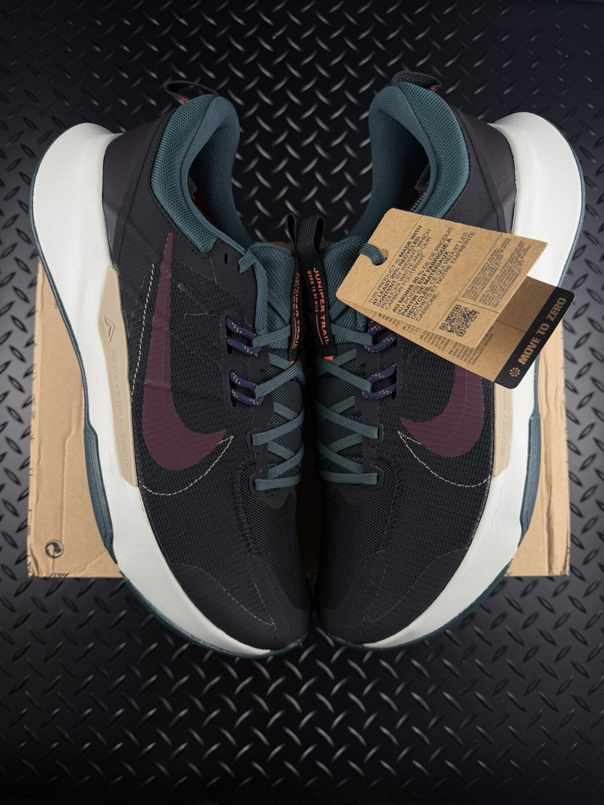 Nike Juniper Trail 2 Running Trainers ‘Black Teal’ Brand New Men’s Size UK 12