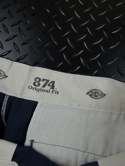 Dickies Vintage 874 Original Fit Carpenter Trousers 30x32 Navy Blue