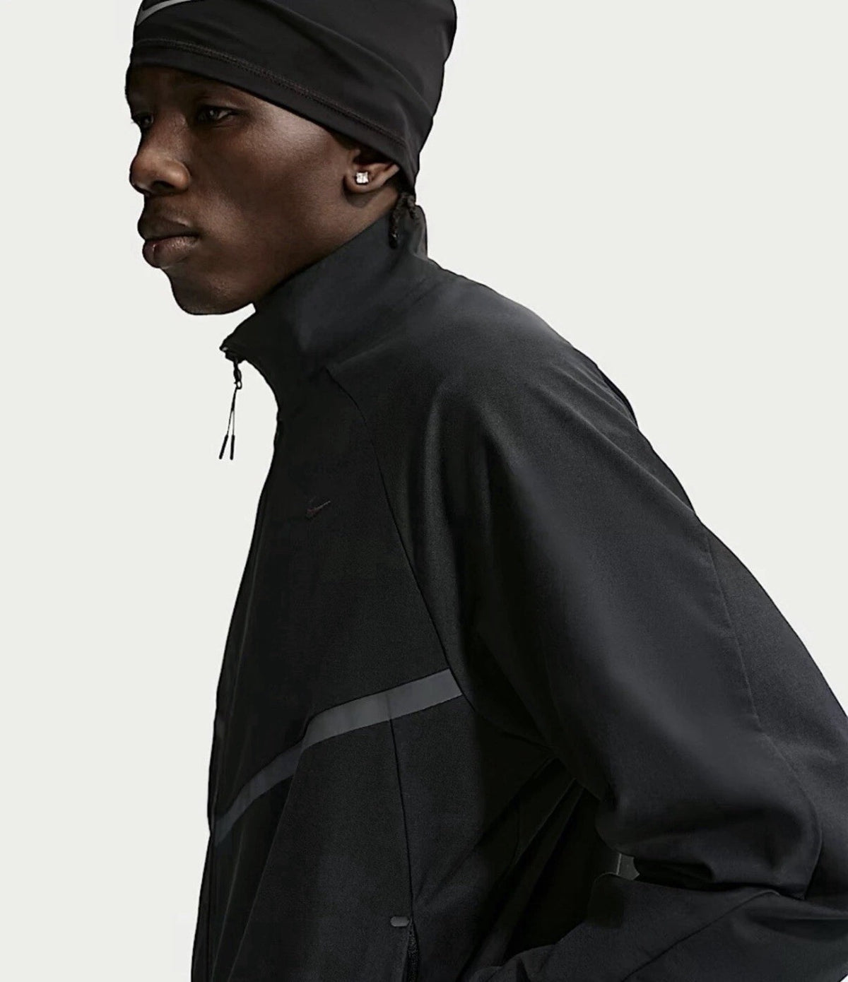 Nike Tech Dri-FIT Shore-Knit Track Jacket ‘Triple Black’ Sportswear Men’s XXL