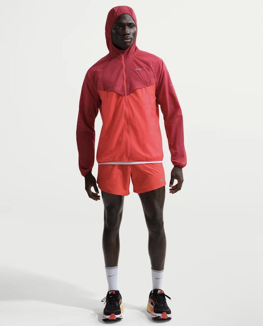 Nike Stride Repel UV Running Jacket Men's Brand New ‘Sunset Red’ Size Large