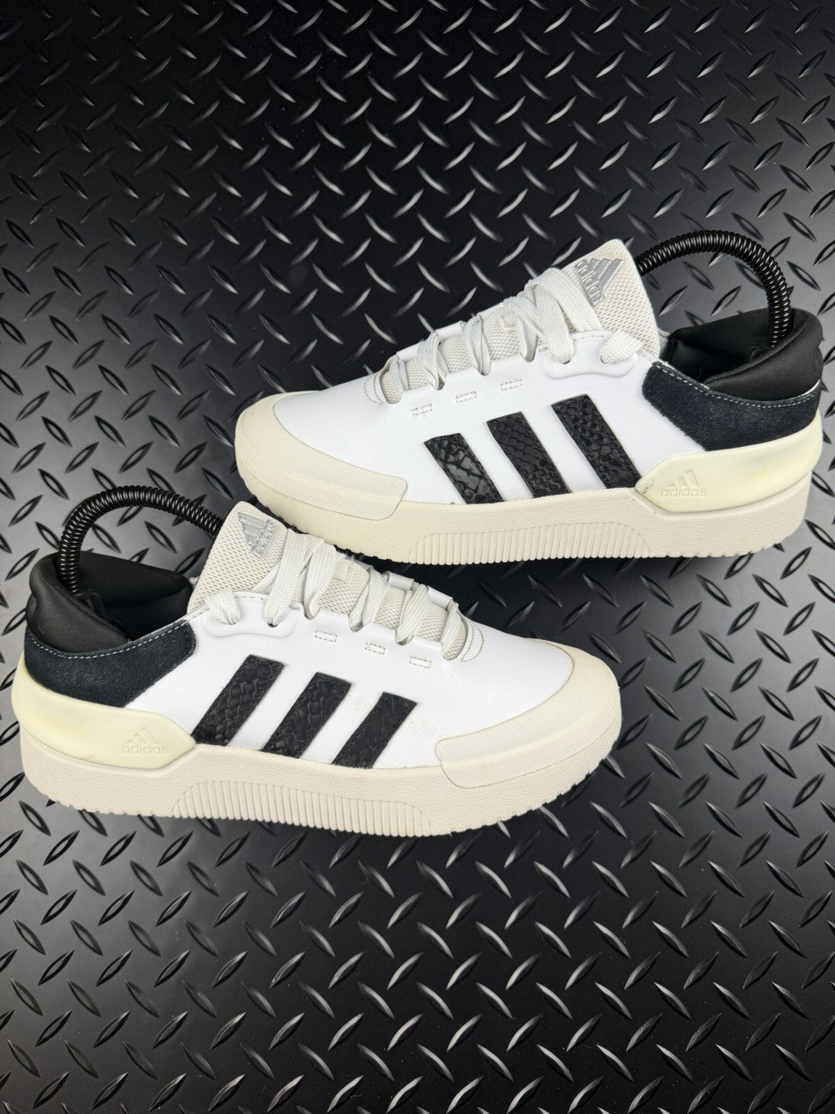 Adidas Black White Base Trainers Size UK 5