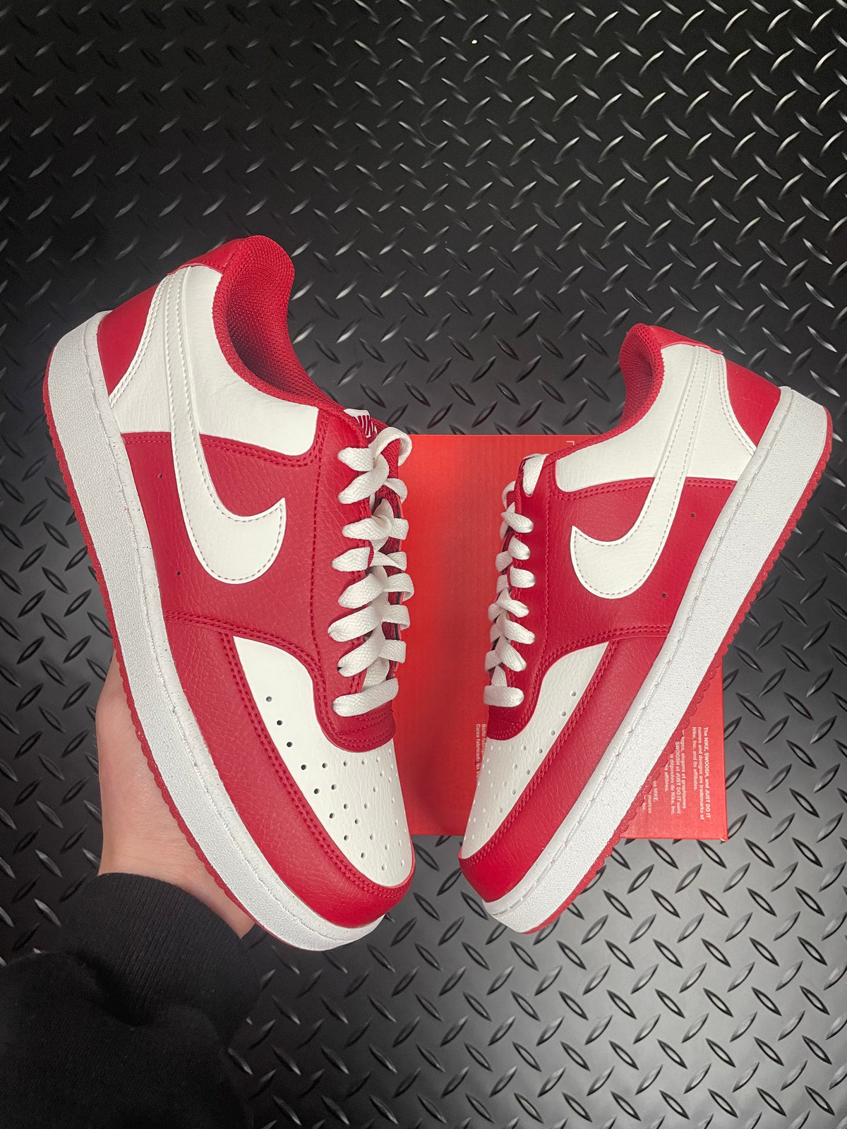 Nike Court Vision Low 'Crimson Pearl White' Brand New Size Women's UK 6 Full Box 100% Authentic