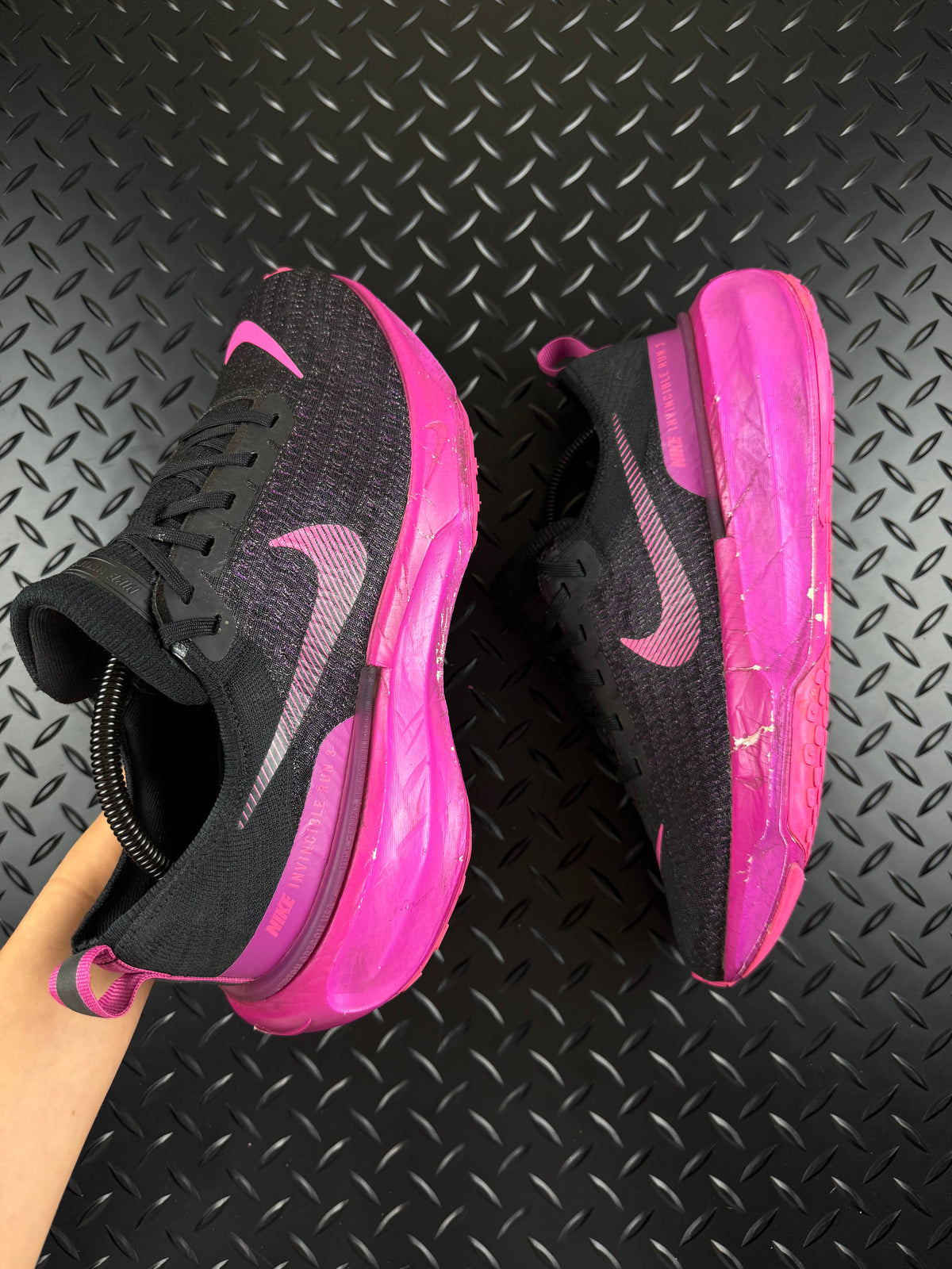 Nike Invincible Run 3 Running Trainers 'Pink/Black' - UK 8.5 100% Authentic