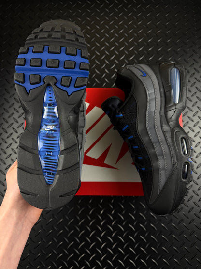 Nike Air Max 95 OG 'Big Bubble' Black Royal Blue Brand New Full Box Size UK 8
