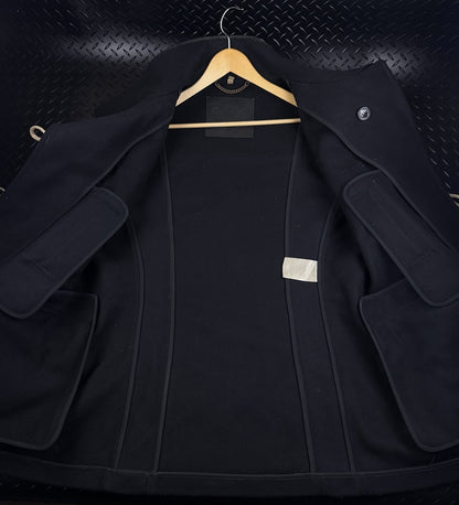 Burberry London Wool Duffle Coat Black 2000s Mens XXL Toggle Very Rare Jacket