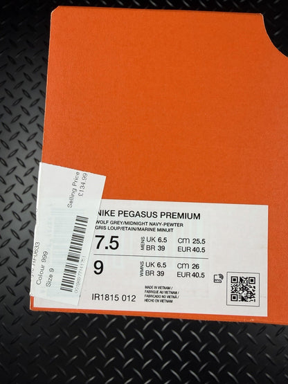 Nike Pegasus Premium ‘Wolf Grey Volt’ Running Trainers Brand New WMNS UK 6.5