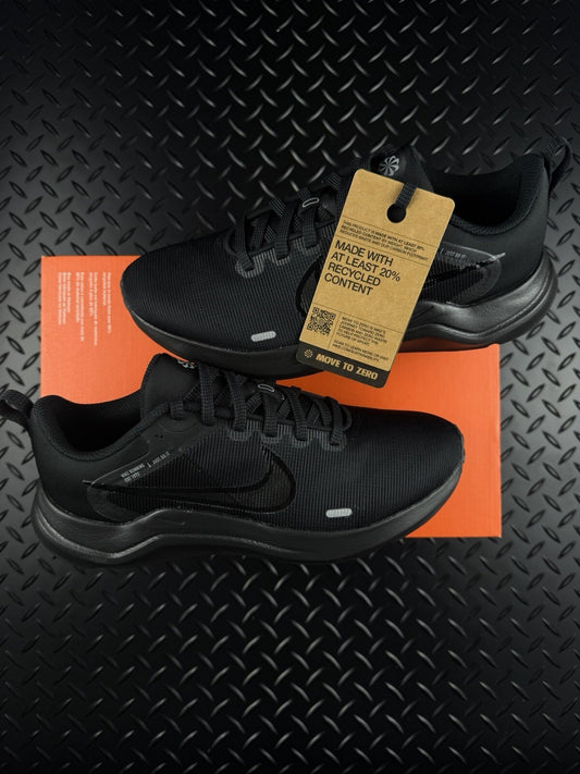 Nike Downshifter 12 Lifestyle/Running Trainers ‘Triple Black’ WMNS Size 4.5