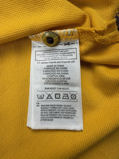 Vintage Adidas Clima Lite 365 Cotton Polo Shirt ‘Yellow + Red’ Size XL