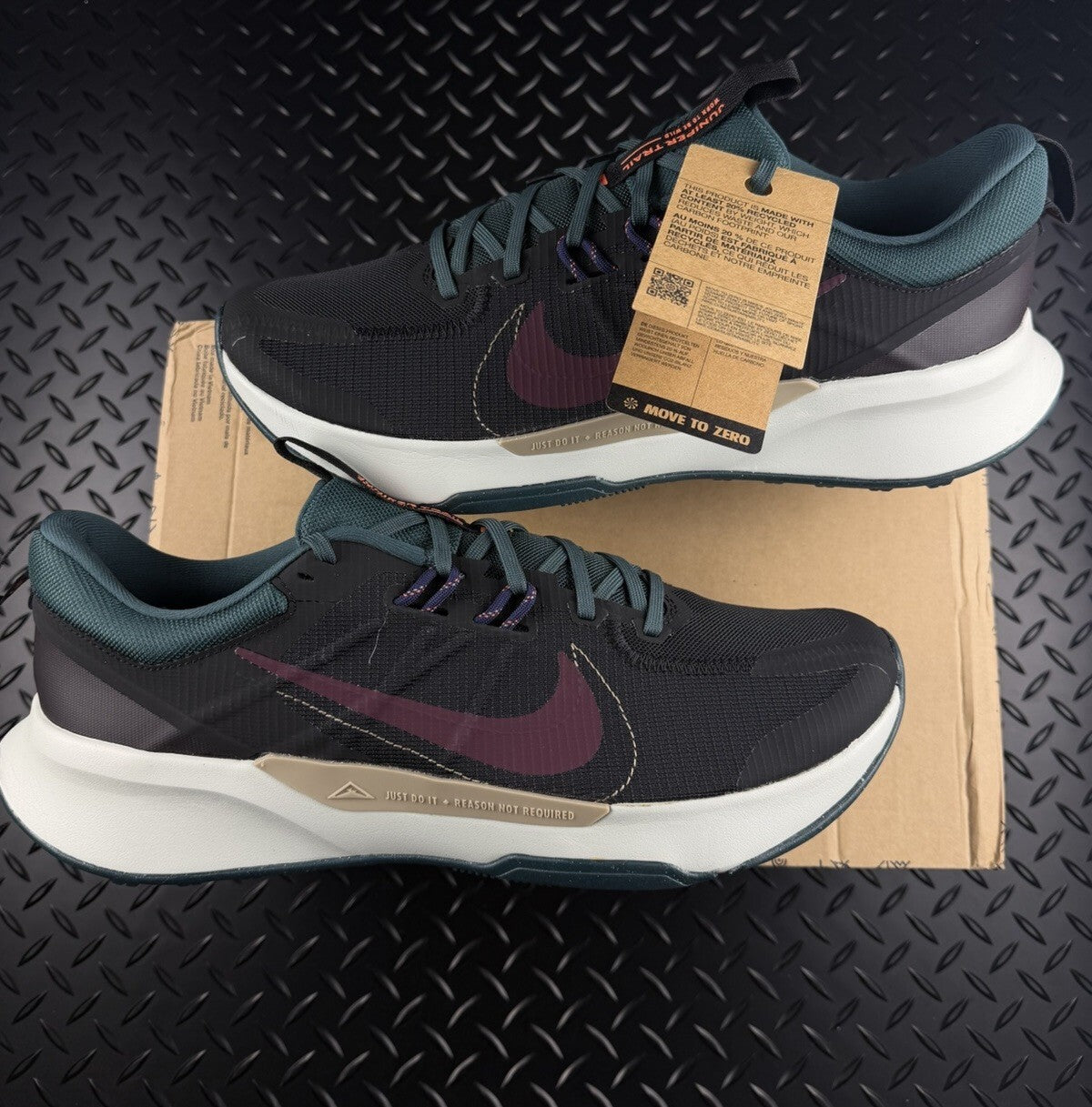 Nike Juniper Trail 2 Running Trainers ‘Black Teal’ Brand New Men’s Size UK 12