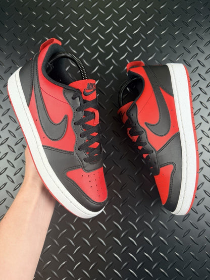Nike Court Vision Low ‘Crimson Red Obsidian Black’ 100% Authentic GS Size UK 5