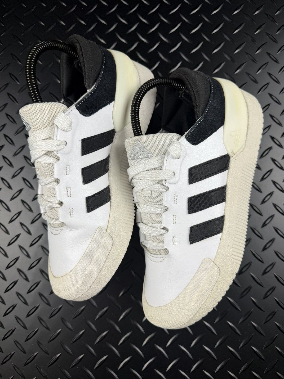 Adidas Black White Base Trainers Size UK 5
