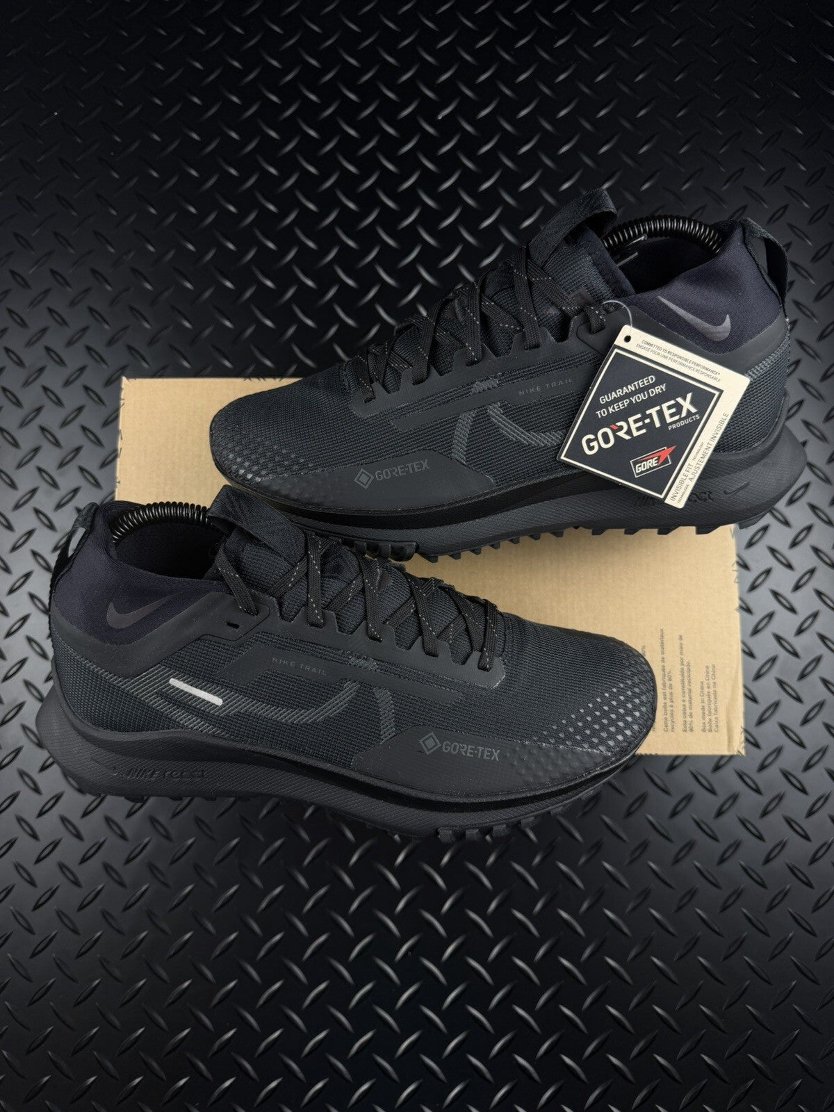 Nike Trail 5 Gore-Tex ‘Triple Black’ Running Trainers Brand New Women's Size UK 5.5