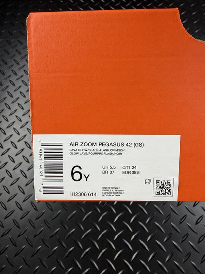 Nike Air Zoom Pegasus 42 ‘lava Glow’ Running Trainers Brand New Size UK 5.5