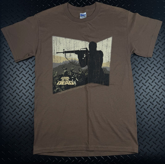 Dawn of The Dead Gildan Brown Graphic T-Shirt Men’s Size Small