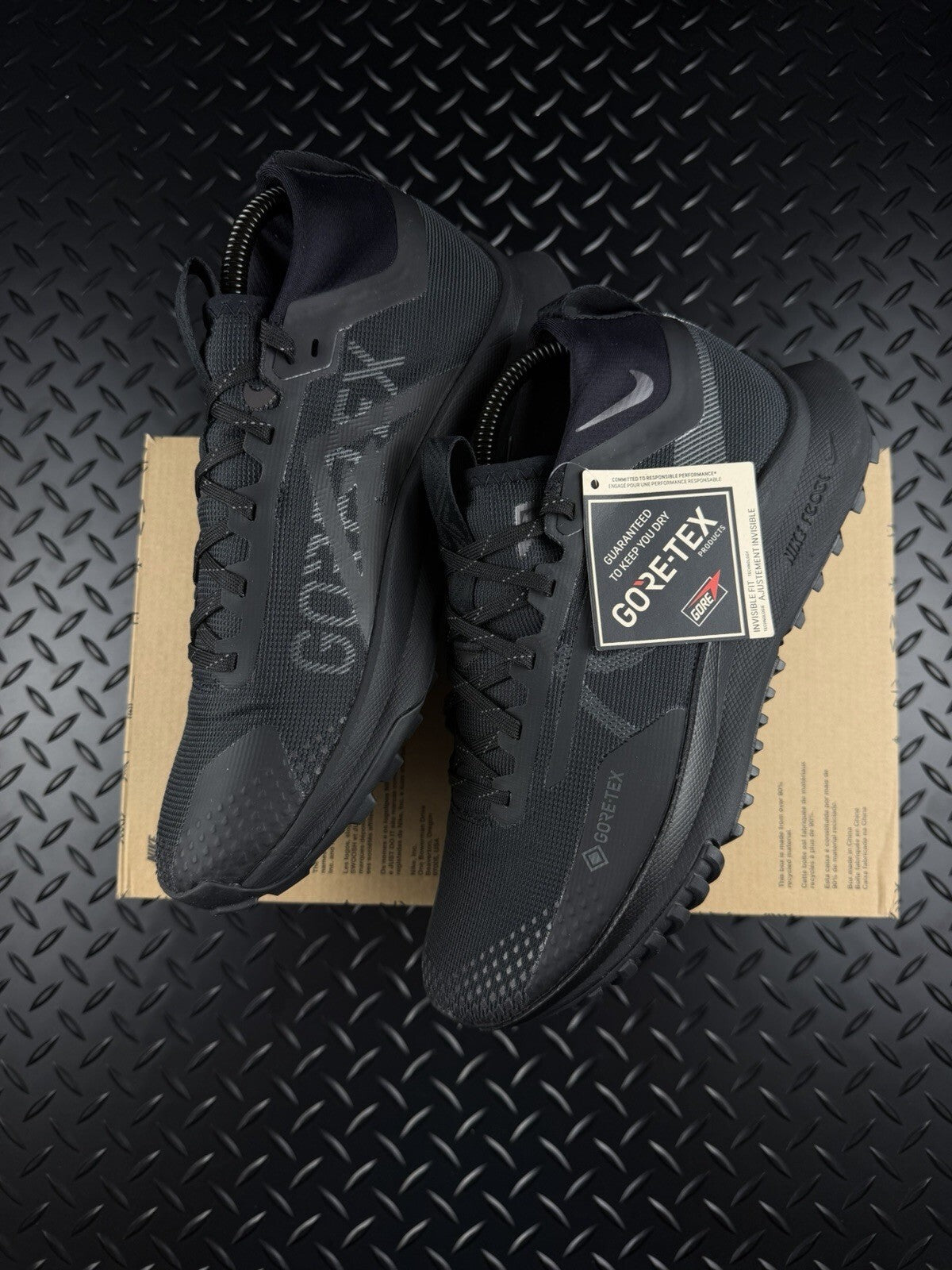 Nike Trail 5 Gore-Tex ‘Triple Black’ Running Trainers Brand New Women's Size UK 5.5
