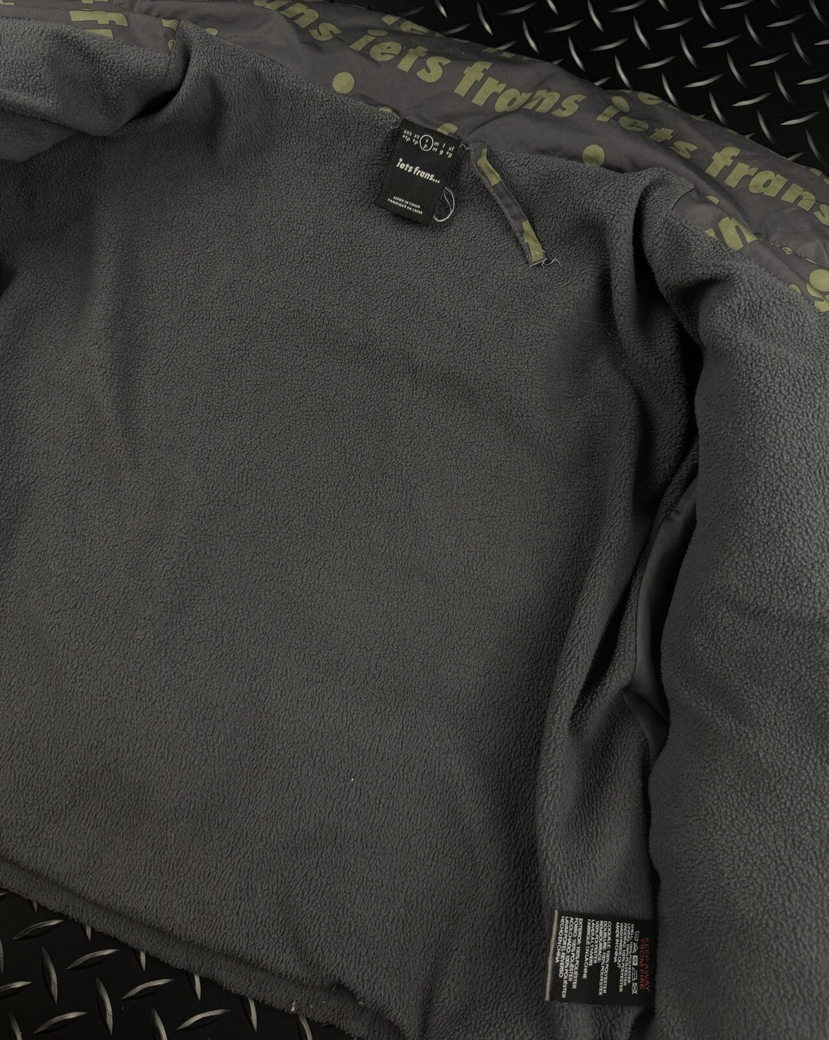 Lets Frans Cropped Puffer Jacket ‘Grey Green’  Fleece Lined Winter Coat WMNS S
