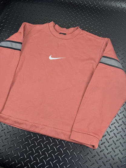 Vintage’ Nike Sweatshirt Jumper Women’s Salmon Pink Size Medium 8-10 Retro Rare
