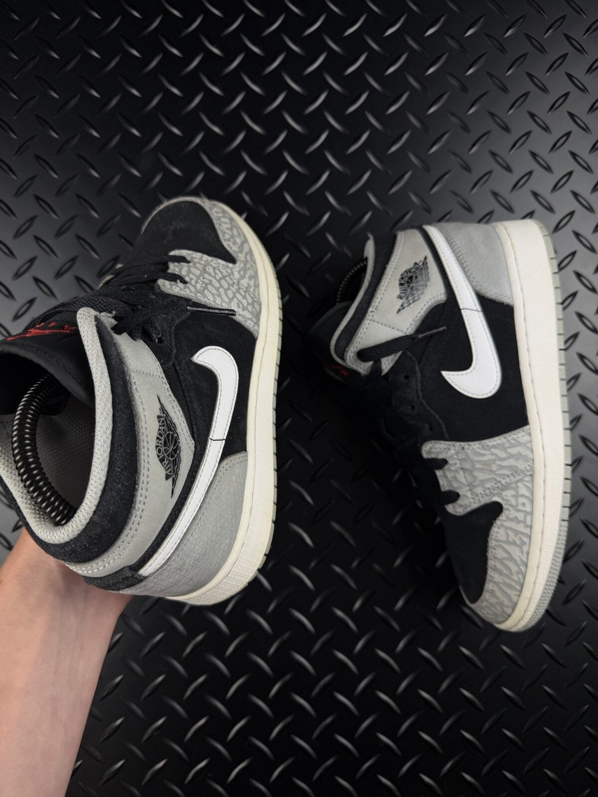 Nike Air Jordan 1 Mid ‘Smoke Grey Black’ 100% Authentic GS Size UK 4