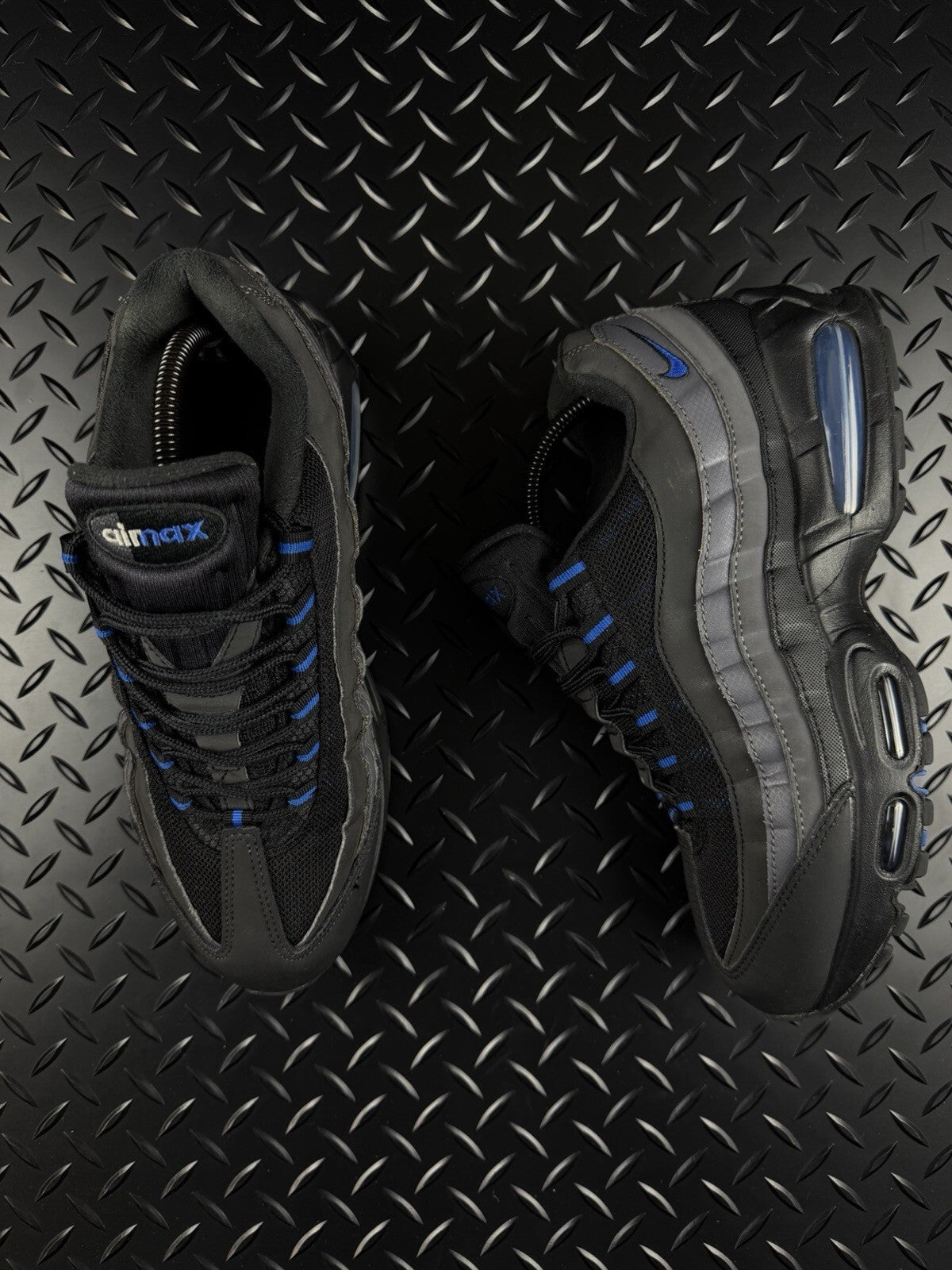 Nike Air Max 95 OG Big Bubble ‘Black Royal Blue’ 100% Authentic Mens Size UK 7.5