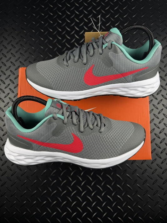 Nike Revolution 6 NN ‘Smoke Grey Red’ Brand New Lifestyle Trainers WMNS UK 5.5