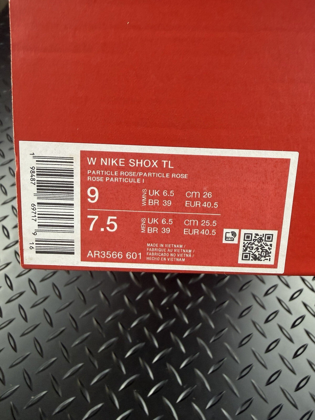Nike Shox TL ‘Particle Rose’ Brand New In Box 100% Authentic Women’s Size UK 6.5